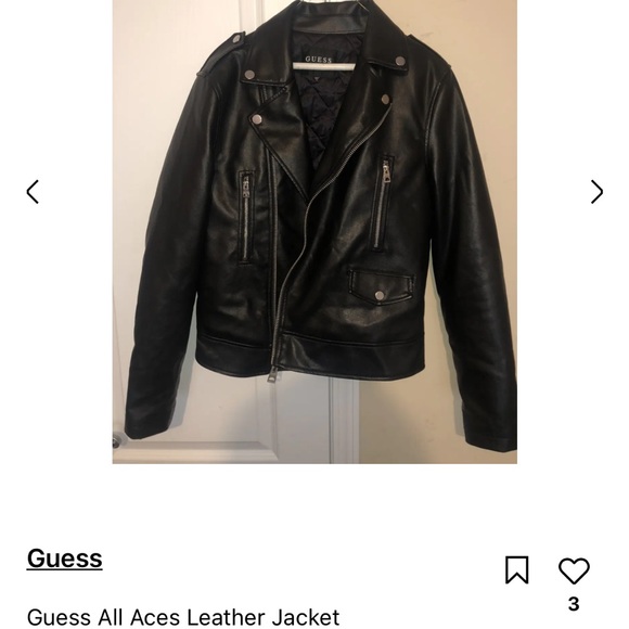 New! GUESS Men's Robertson Aces Moto
Stud Jacket
Size: S
| Guess!! - Picture 4 of 13